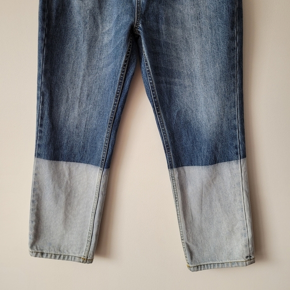Evidnt Los Angeles Dip Dyed High Waist Flood Length Tapered Blue Jeans Sz 28 - Picture 8 of 15